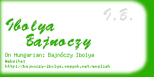 ibolya bajnoczy business card