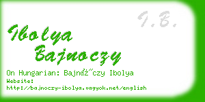 ibolya bajnoczy business card